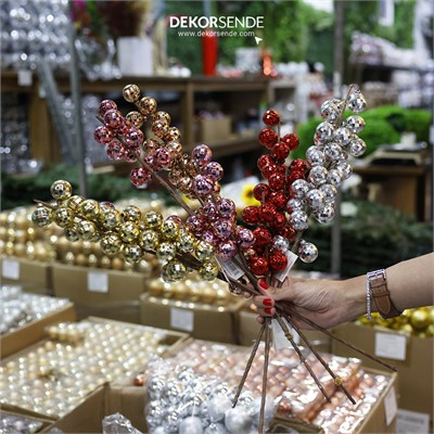 Yılbaşı Süs Disko Top Dal Altın 57 cm