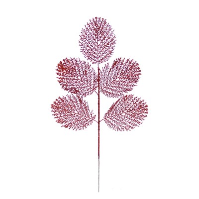 Yılbaşı Süs Simli İğne Dal Kırmızı 67 cm