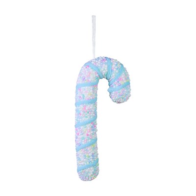 Yılbaşı Süsü Baston Şeker Pastel Mavi Pembe 20 cm