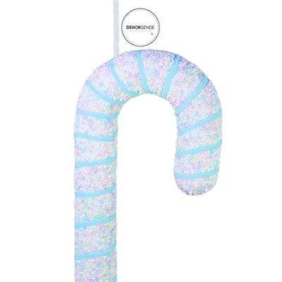 Yılbaşı Süsü Baston Şeker Pastel Mavi Pembe 50 cm