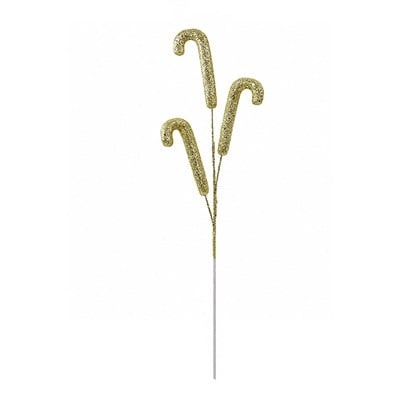 Yılbaşı Süsü Baston Şeker Pike Altın 64 cm
