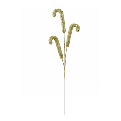 Yılbaşı Süsü Baston Şeker Pike Altın 64 cm