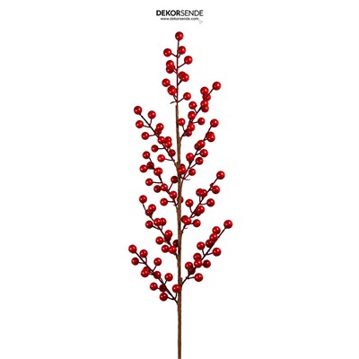 Yılbaşı Süsü Pike Dal Berry (Kokina) Kırmızı 78 cm