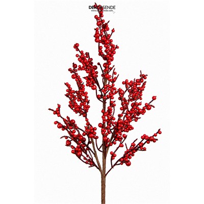 Yılbaşı Süsü Pike Dal Boncuk Berry Kırmızı 72 cm