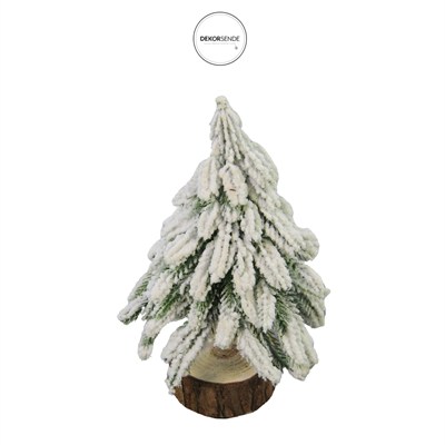 Yılbaşı Süsü Çam Ağacı Masaüstü Karlı 20 cm