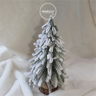 Yılbaşı Süsü Çam Ağacı Masaüstü Karlı 30 cm