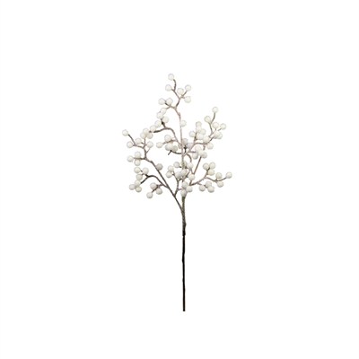 Yılbaşı Süsü Dal Berry Karlı Beyaz 35 cm