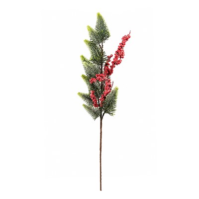 Yılbaşı Süsü Dal Berryli Çam Yeşil Kırmızı 68 cm