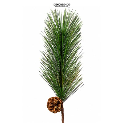 Yılbaşı Süsü İğne Çam Dalı Kozalaklı Yeşil 60 cm