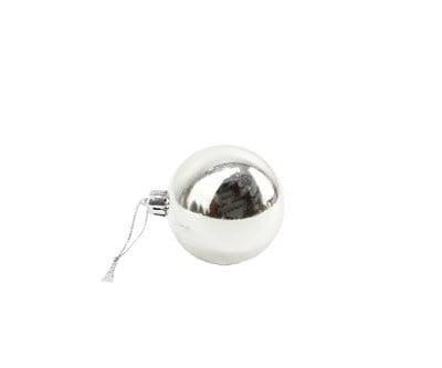 Yılbaşı Top Gümüş 6 cm