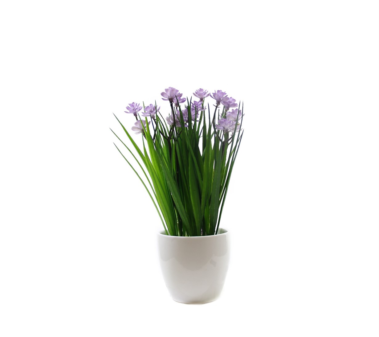 Yapay Mor Çiçekli Pot | Yapay Saksı Çiçekleri 26,25 TL
