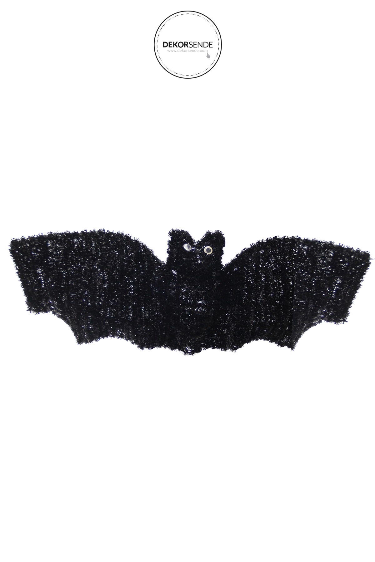 Cadılar Bayramı Sim Şerit Yarasa Siyah 65 cm - Halloween