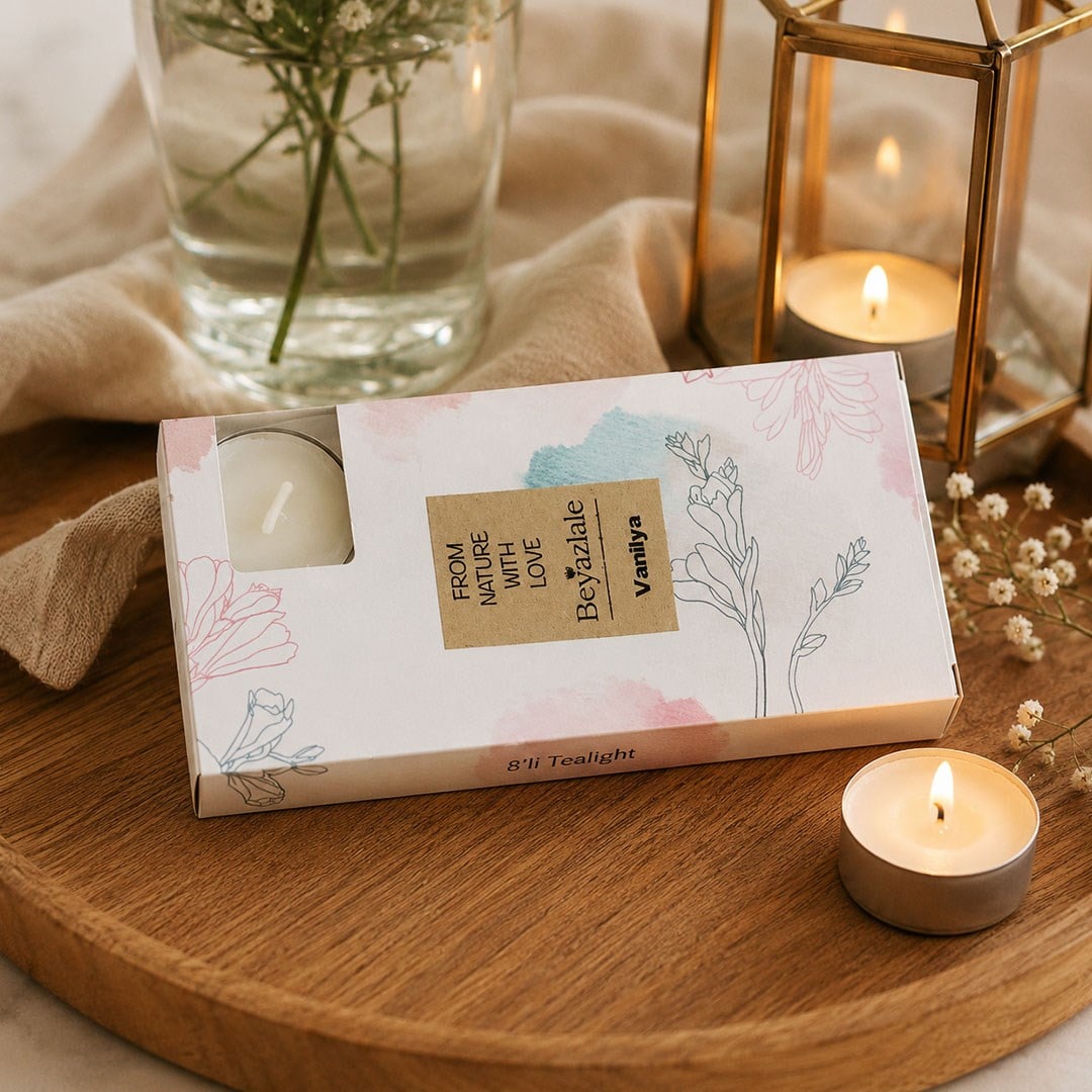 Kokulu Tealight Mum 8 Adet Vanilya - Mumlar