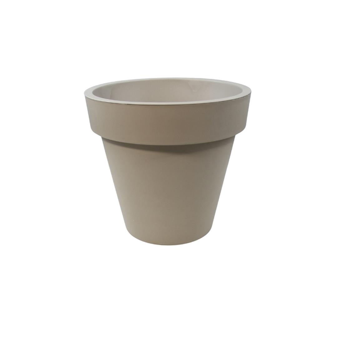 Plastik Saksı Sütlü Kahverengi 27 cm - Ağaç ve Çiçek Saksıları