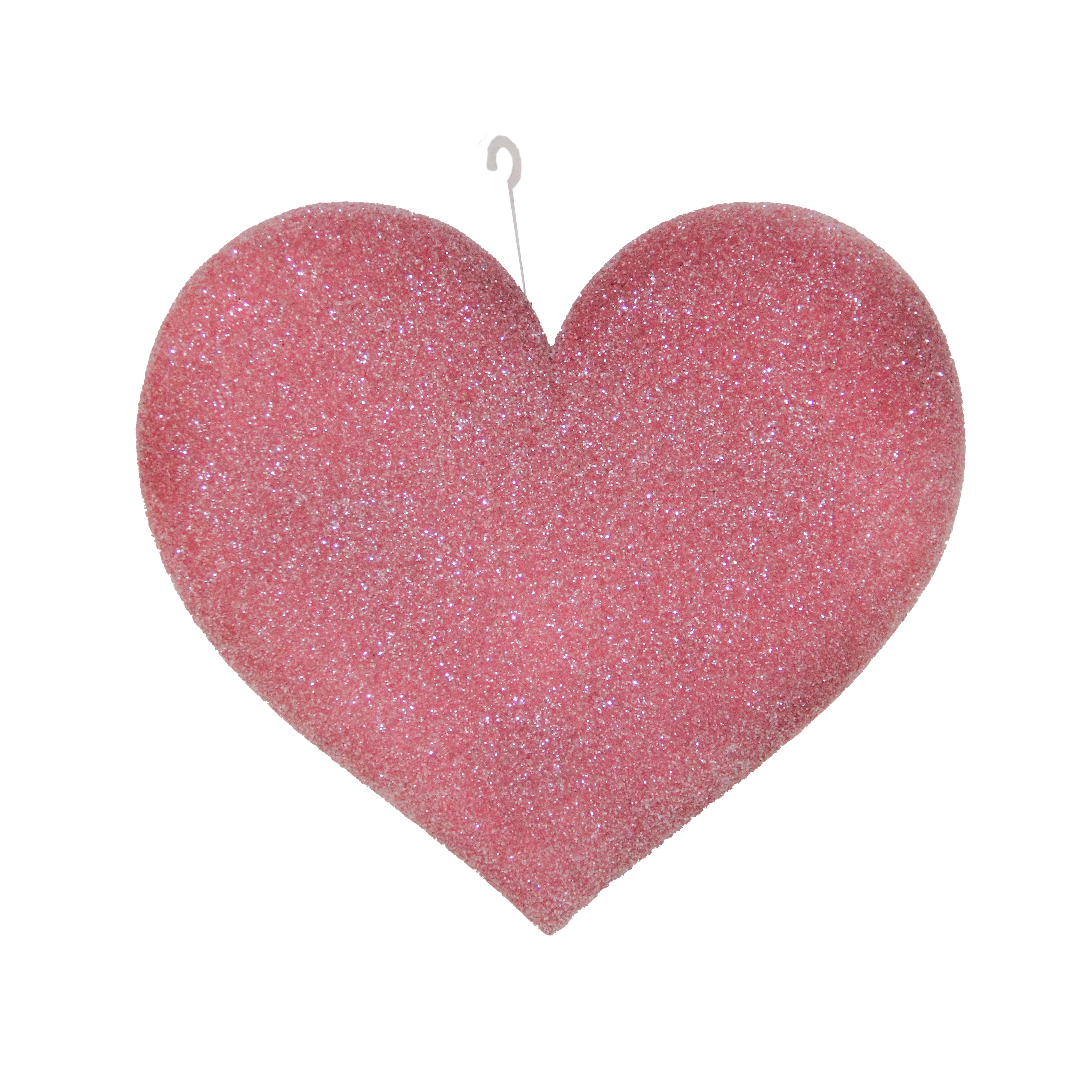 Simli Pembe Kalp 35 cm - Sevgililer Günü
