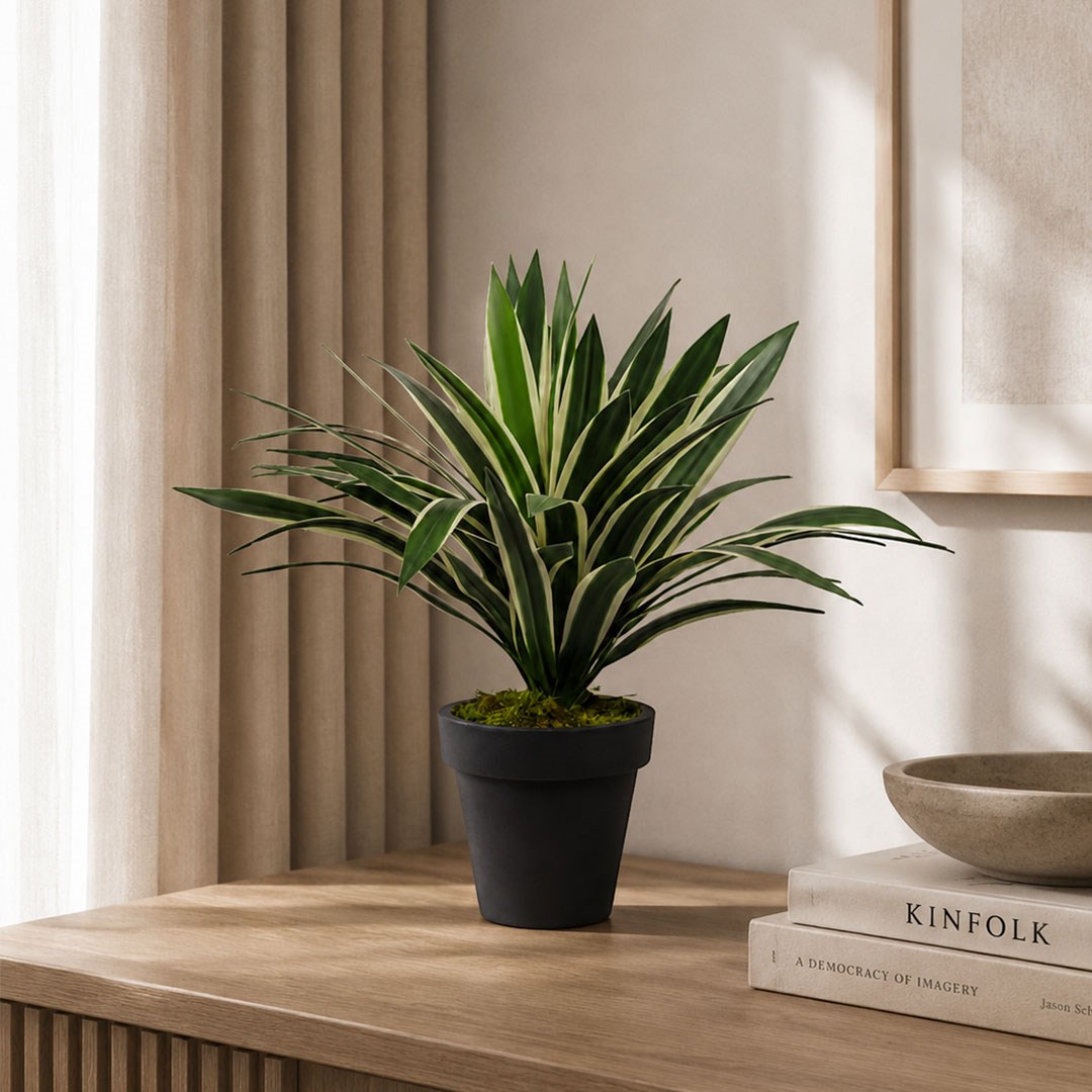 Yapay Agave Ağaç Alacalı Yeşil 55 cm - Kategorisiz