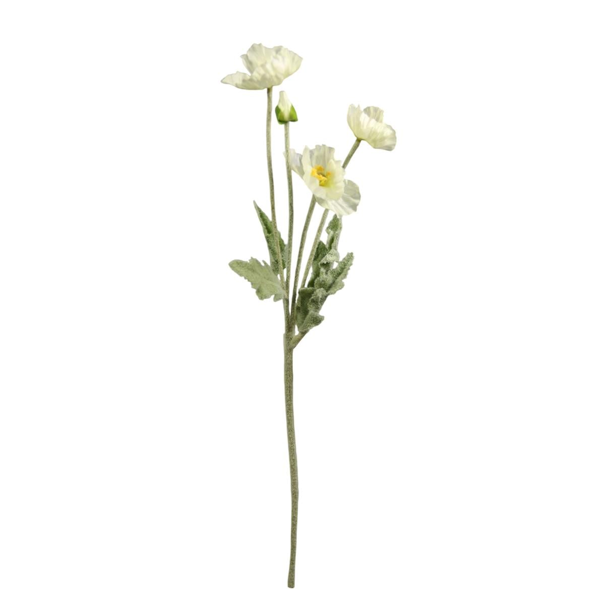 Yapay Anemon Çiçeği Beyaz 58 cm
