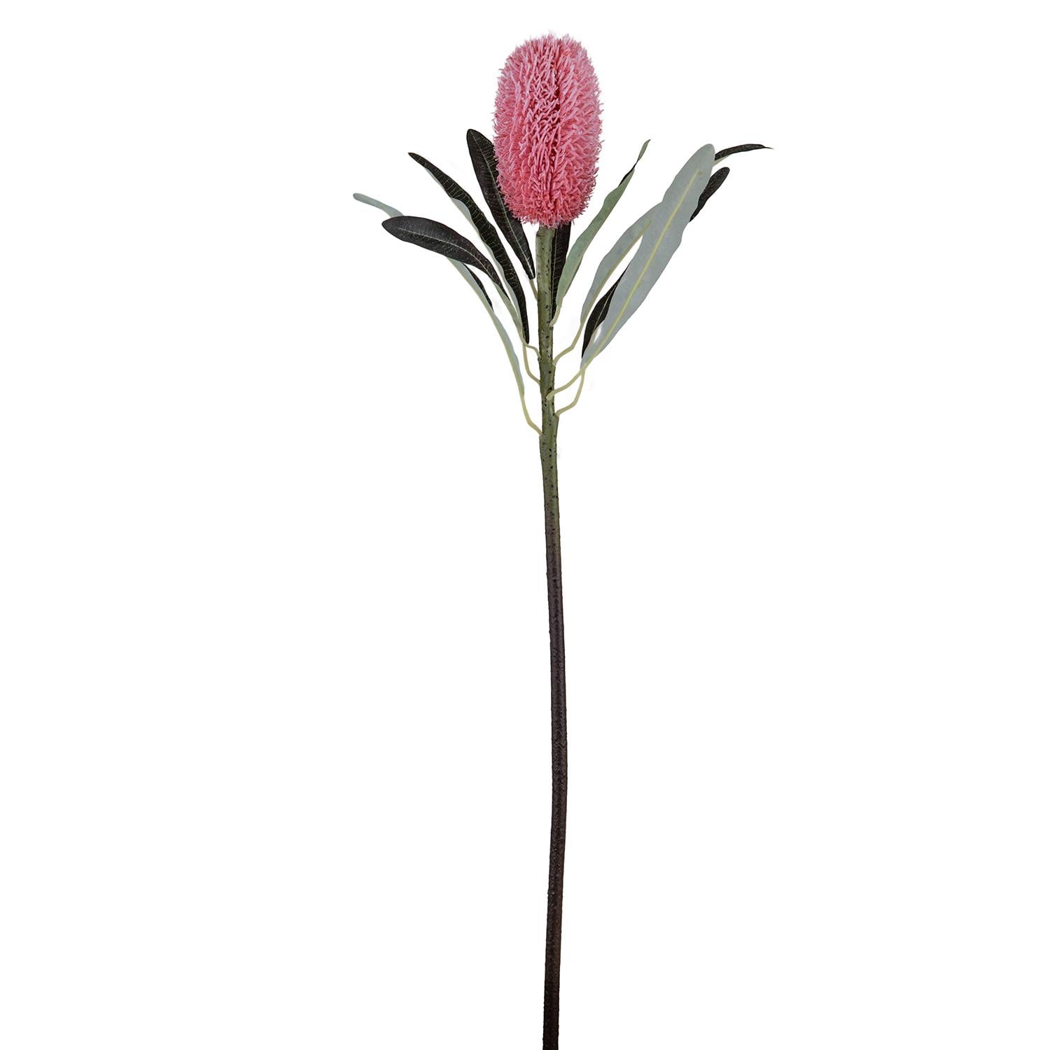 Yapay Banksiya Dalı Pembe 73 cm - Yapay Çiçek Dalları ve Demetleri