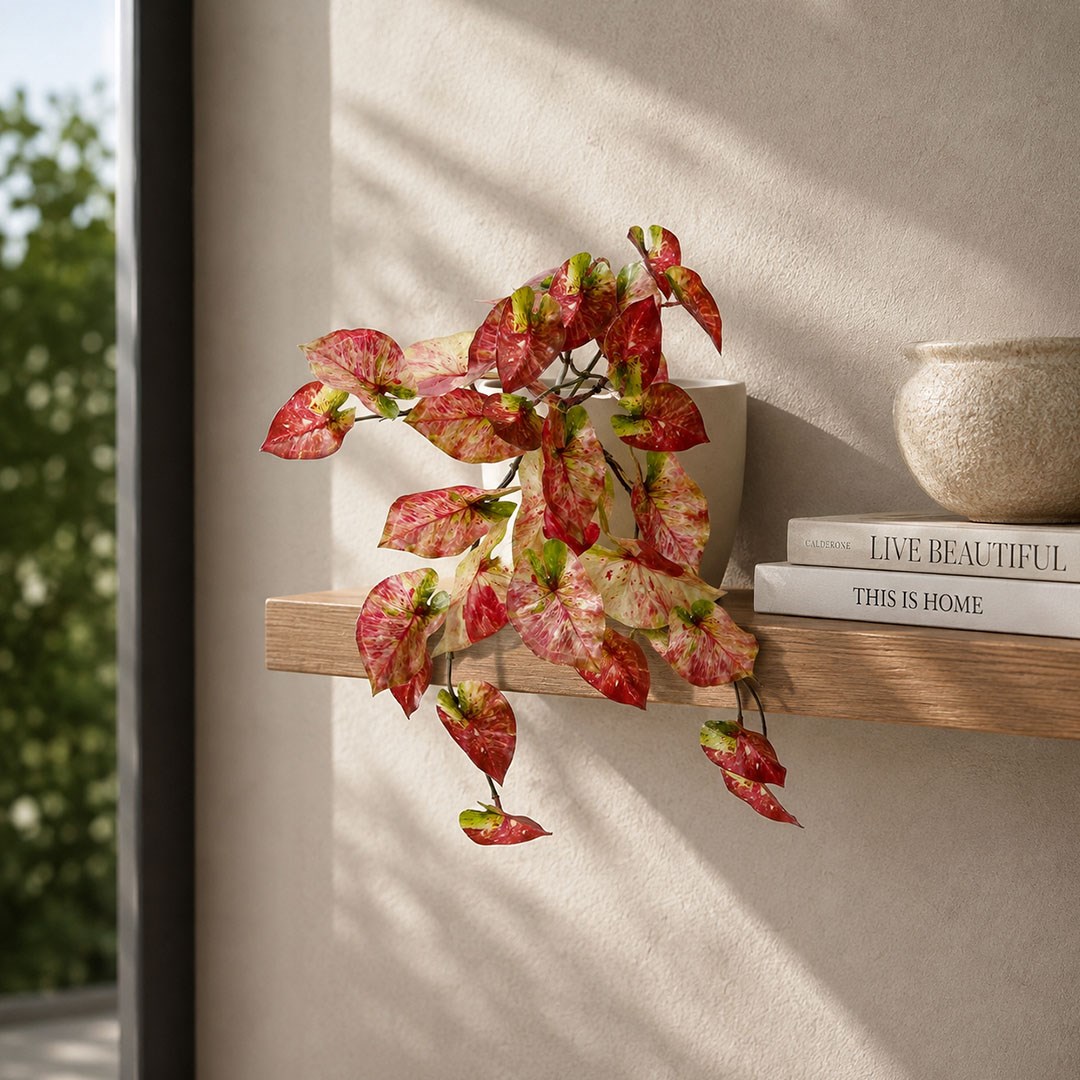 Yapay Caladium Sarmaşık Demet 40 cm - Yapay Sarmaşıklar