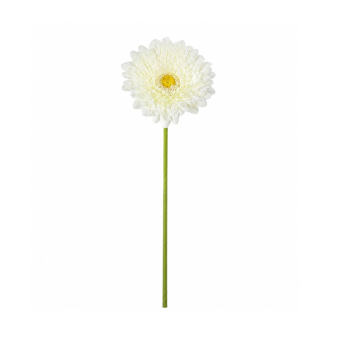 Yapay Gerbera Çiçeği Dal Beyaz 60 cm - Yapay Çiçek Dalları ve Demetleri