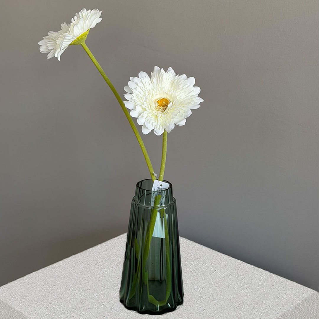 Yapay Gerbera Çiçeği Dal Beyaz 60 cm - Yapay Çiçek Dalları ve Demetleri