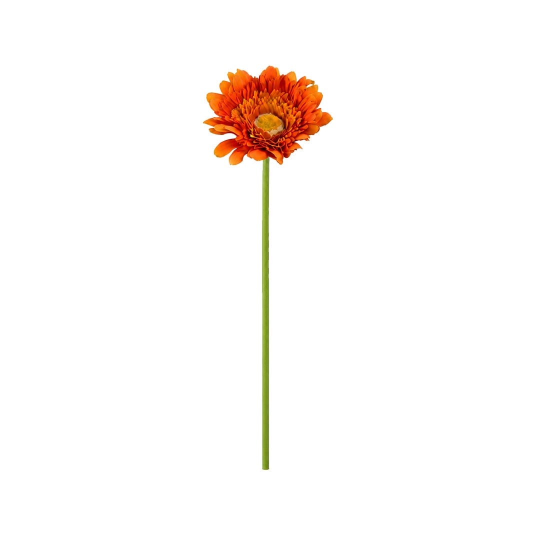 Yapay Gerbera Çiçeği Dal Turuncu 60 cm - Yapay Çiçek Dalları ve Demetleri
