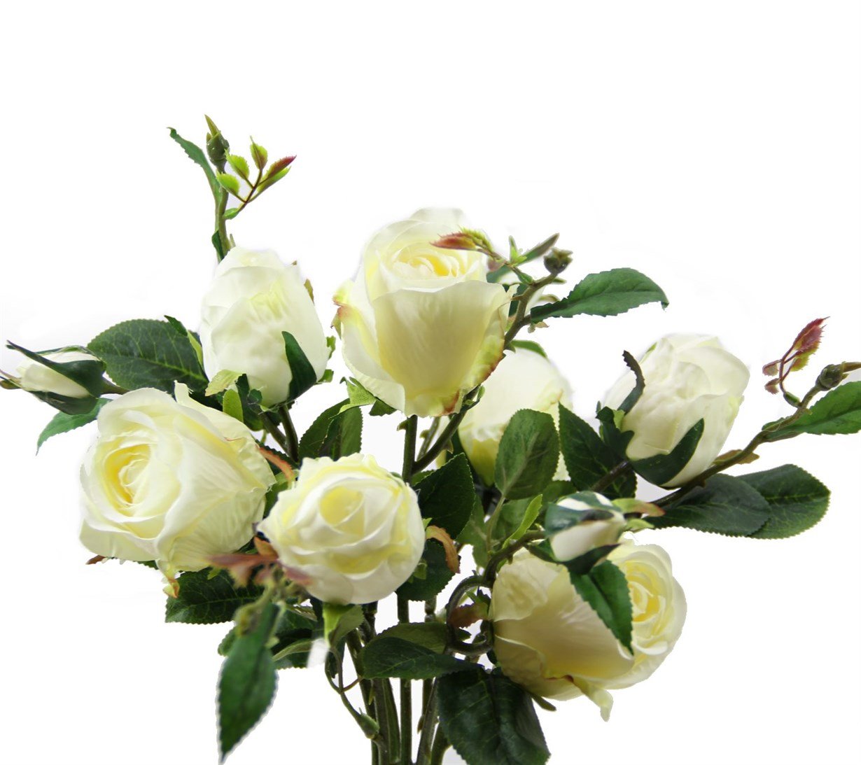 Yapay Gül Buketi Beyaz | Yapay Çiçek Dalları ve Demetleri