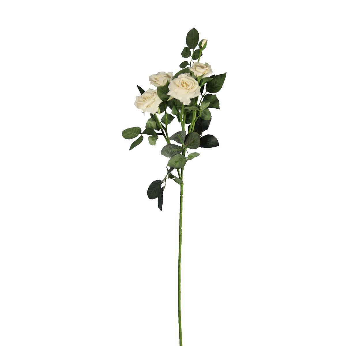 Yapay Mini Çardak Gül Dalı Krem 74 cm - Yapay Çiçek Dalları ve Demetleri