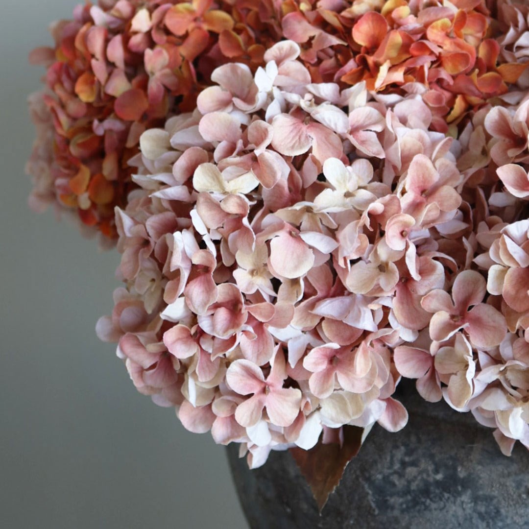Yapay Ortanca Dal Vintage Pembe 70 cm - Yapay Çiçek Dalları ve Demetleri