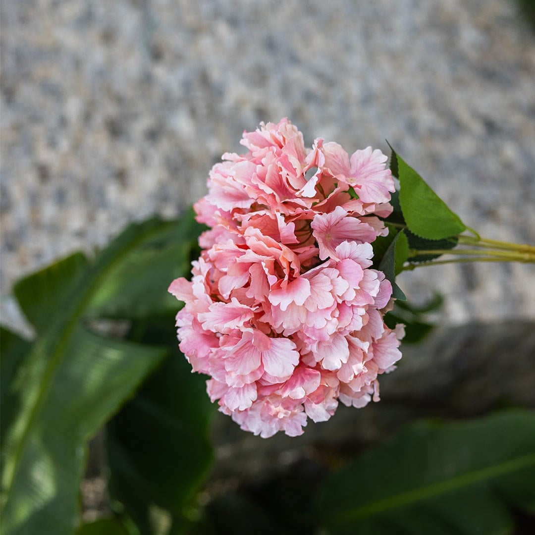 Yapay Ortanca Demet Pembe 45 cm - Yapay Çiçek Dalları ve Demetleri