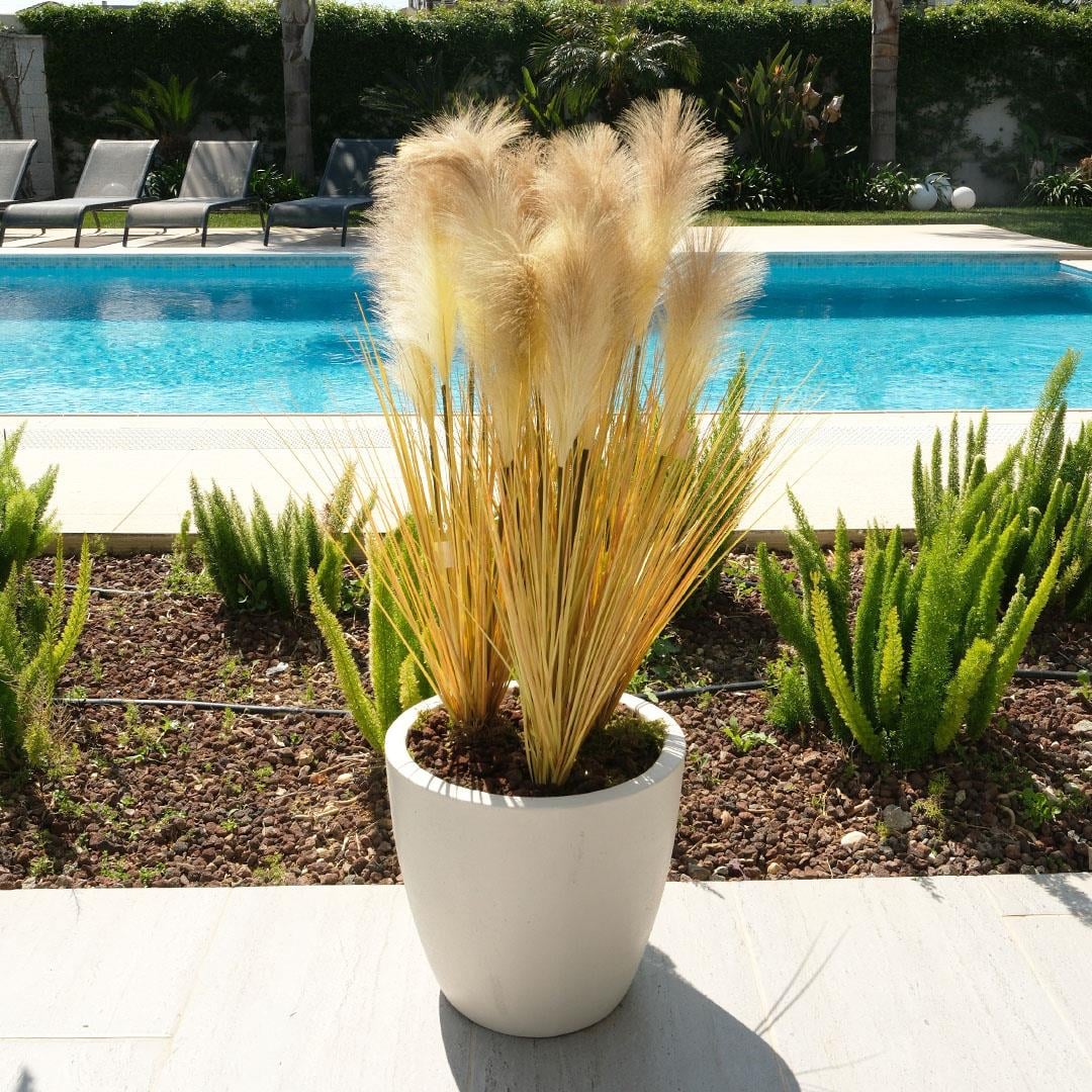 Yapay Pampas Saz Demeti Turuncu 90 cm - Yapay Saksısız Ağaçlar
