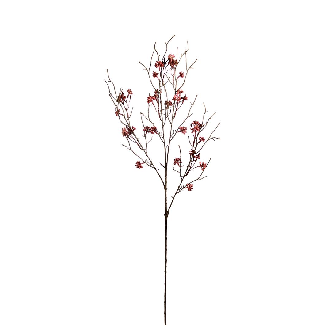 Yapay Saleks Kuru Dal Berry Pembe 77 cm - Yapay Çiçek Dalları ve Demetleri