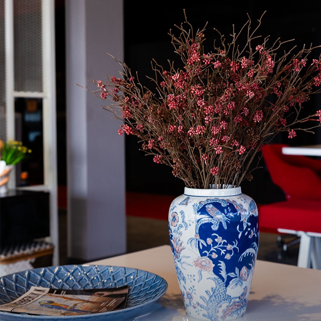 Yapay Saleks Kuru Dal Berry Pembe 77 cm - Yapay Çiçek Dalları ve Demetleri
