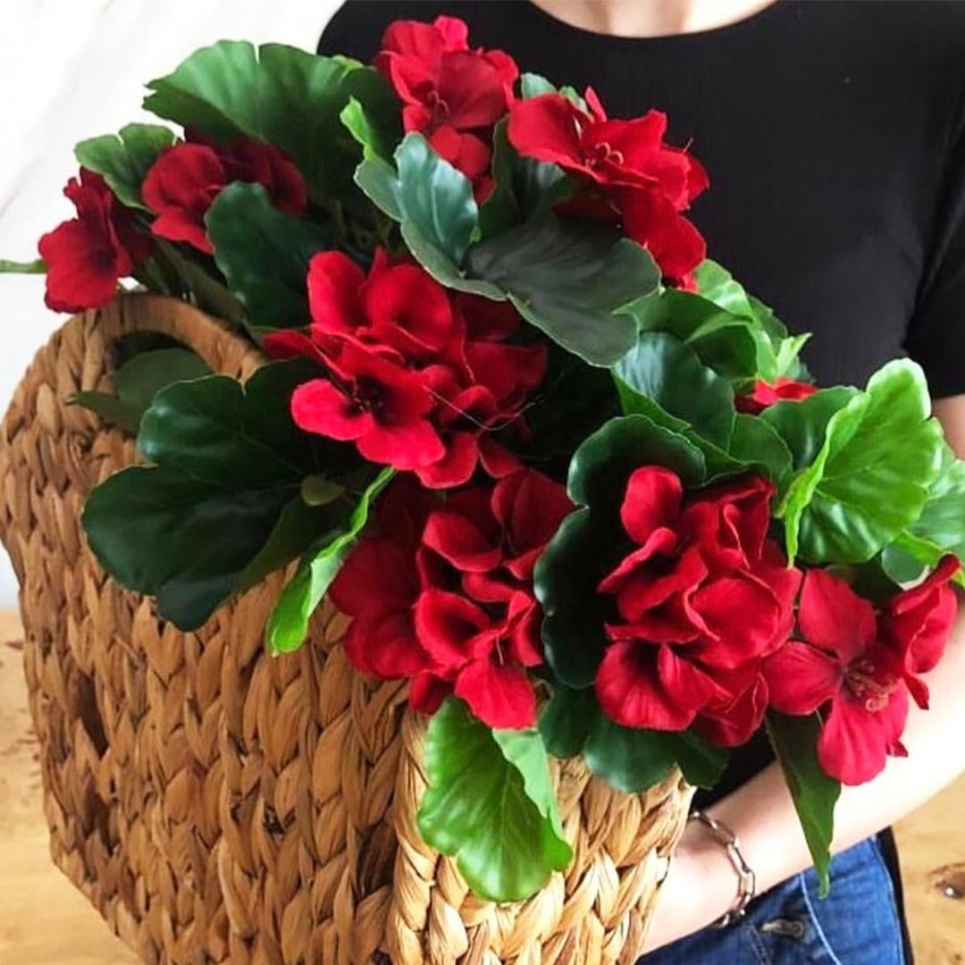 Yapay Sardunya Demeti Kırmızı 35 Cm - Yapay Çiçek Dalları ve Demetleri