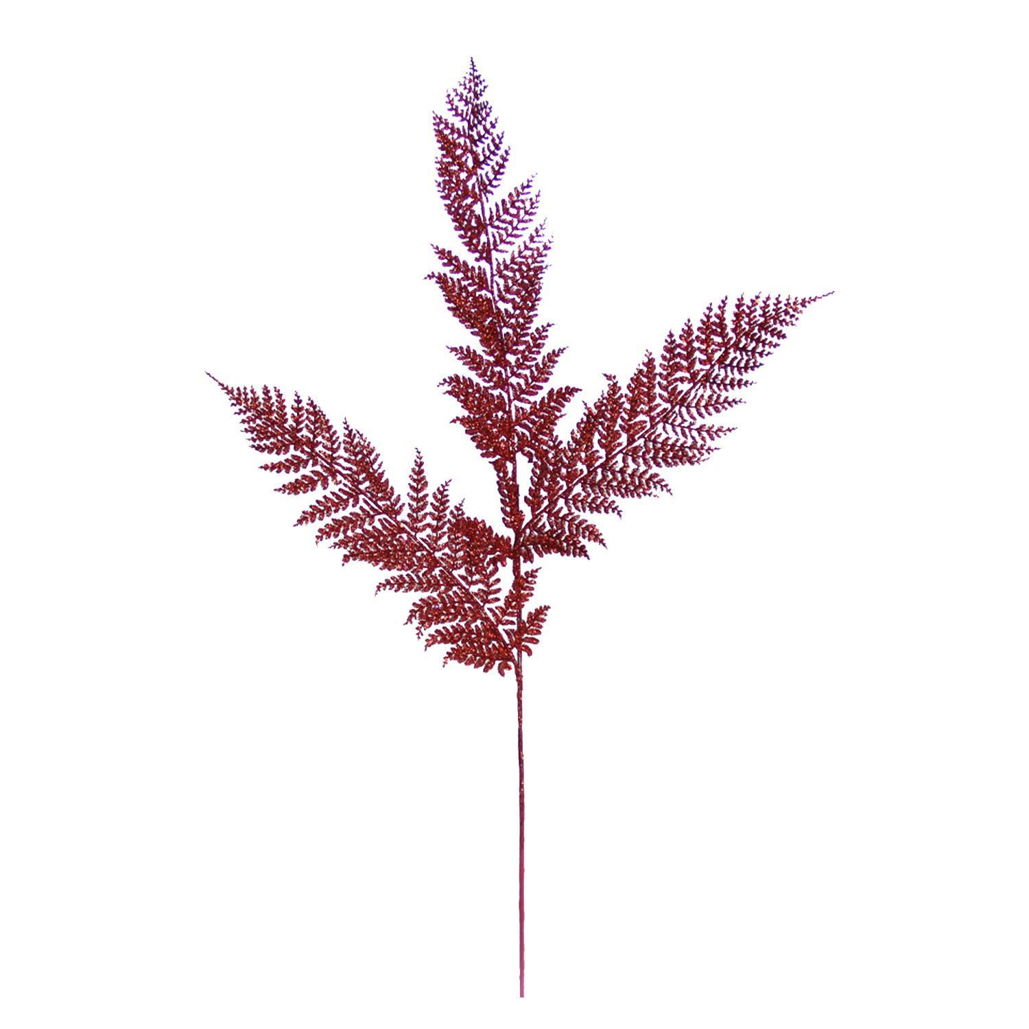 Yapay Simli Fujer Dalı Kırmızı 100 cm - Yılbaşı Yapay Çiçekleri