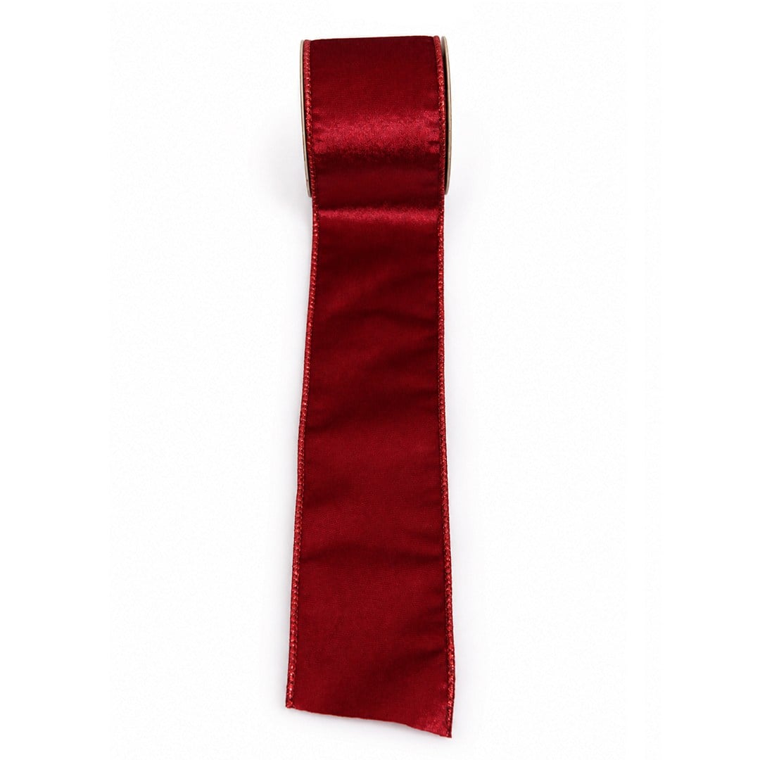 Yılbaşı Ağaç Kurdelesi Şerit Çift Taraflı Bordo 6cm x 2m - Kategorisiz