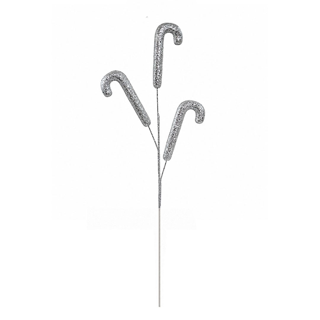 Yılbaşı Süsü Baston Şeker Pike Gümüş 64 cm - Kategorisiz