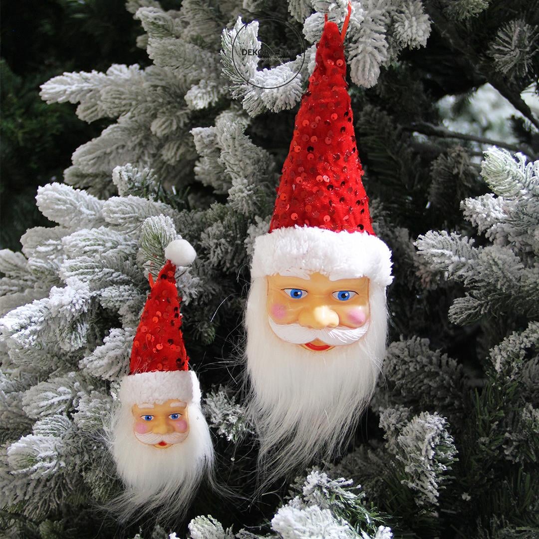 Yılbaşı Süs Noel Baba Kafası Kırmızı 25 cm