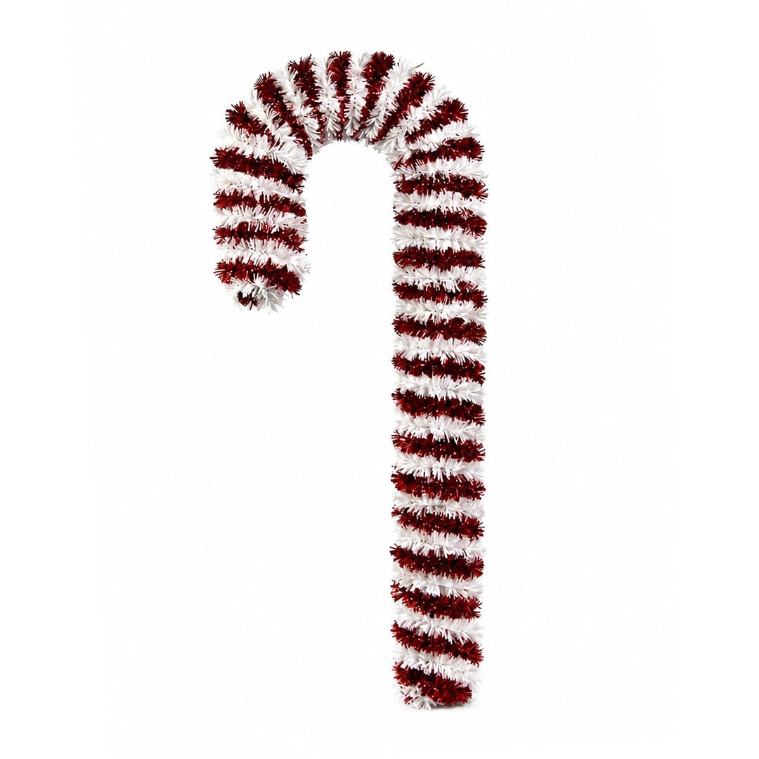 Yılbaşı Süsü Şim Şerit Baston Kırmızı Beyaz 47 cm - Kategorisiz