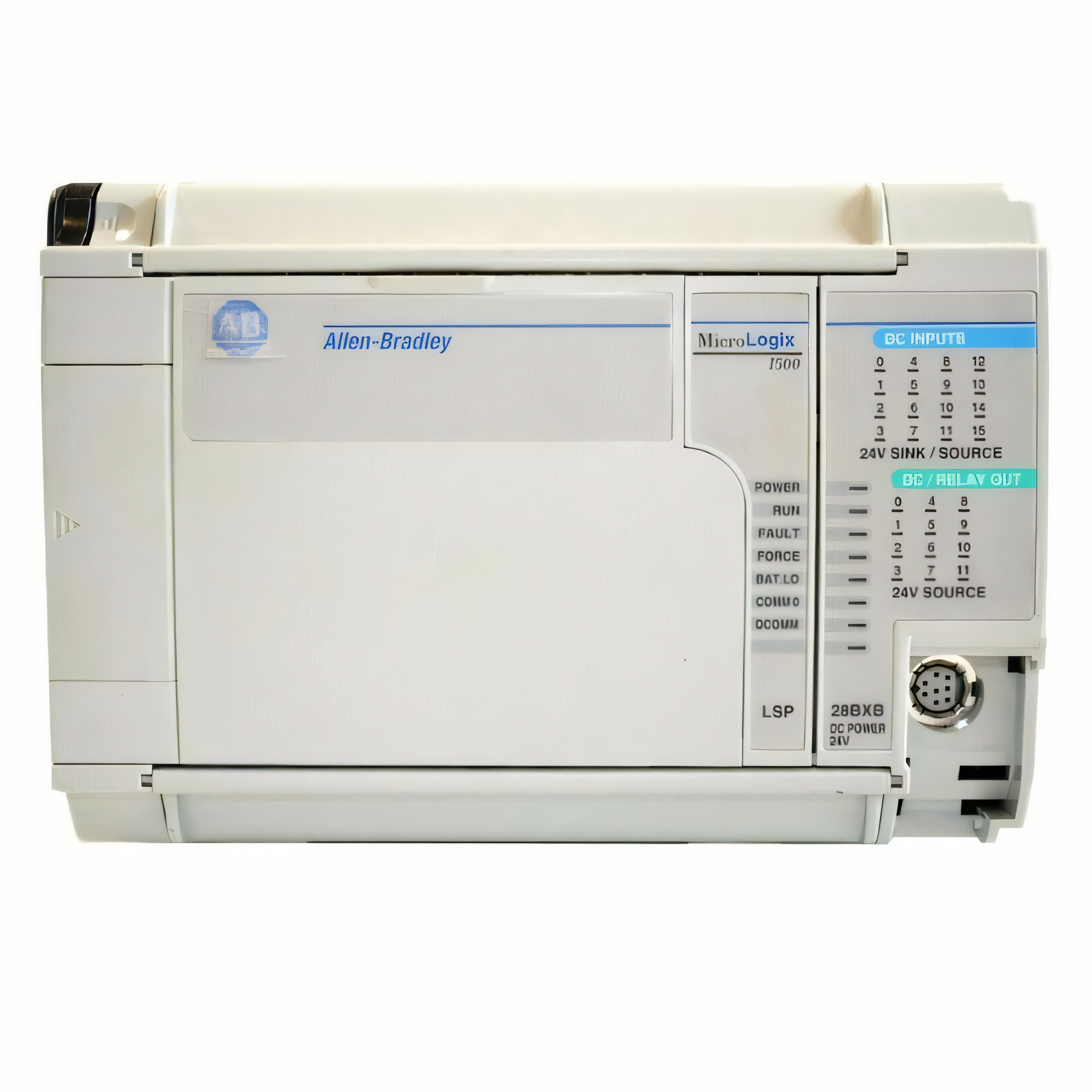 1500 Base, 24V DC Power, Inputs: (8) Standard 24V DC, (8) Fast 24V DC, Outputs: (6) Relay, 2 isolate