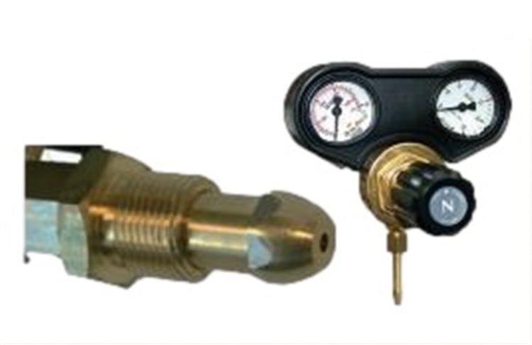 Regulator with dual gauge 30 l/min Compatible UK