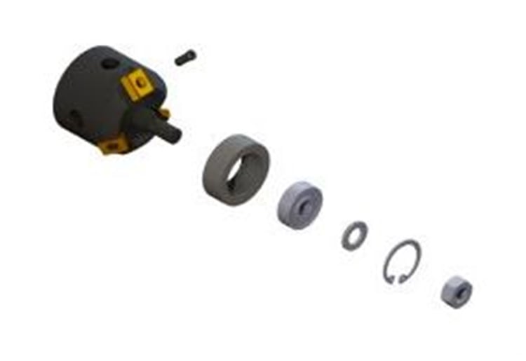 Set for V head at 45° and 3 carbide tips