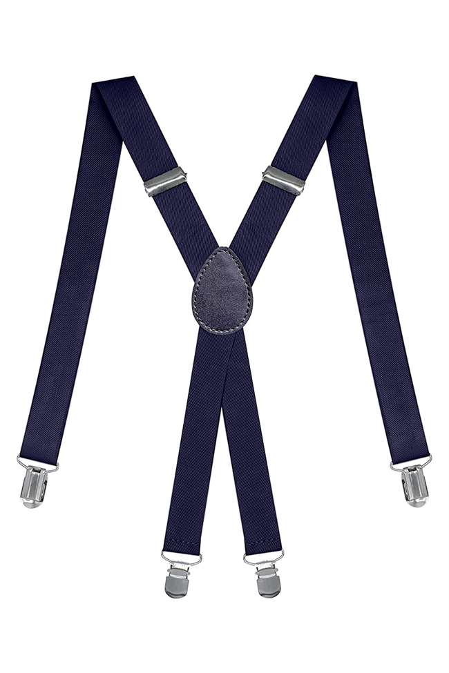 Elrozo Metal Klipsli Unisex Lacivert Pantolon Askısı