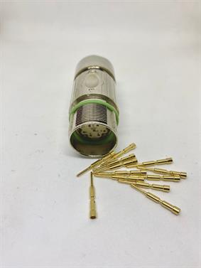 M23 12 Pin Karşıt Kablo Tipi Erkek Konnektör