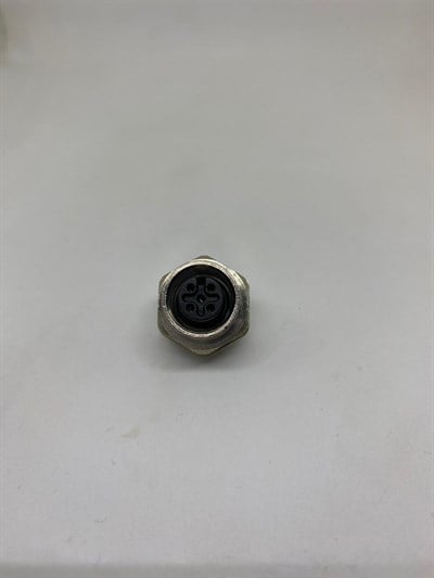 M12 5 Pin A Coded Arkadan Somunlu Panel Dişi Konnektör