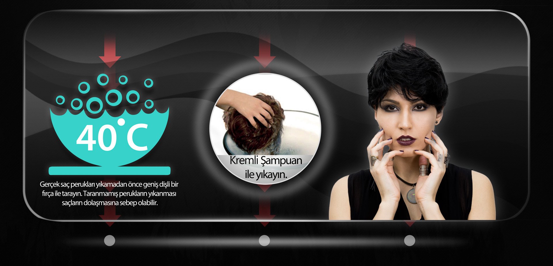Pixie Kadın Medikal Kısa Peruk Modeli Yıkama