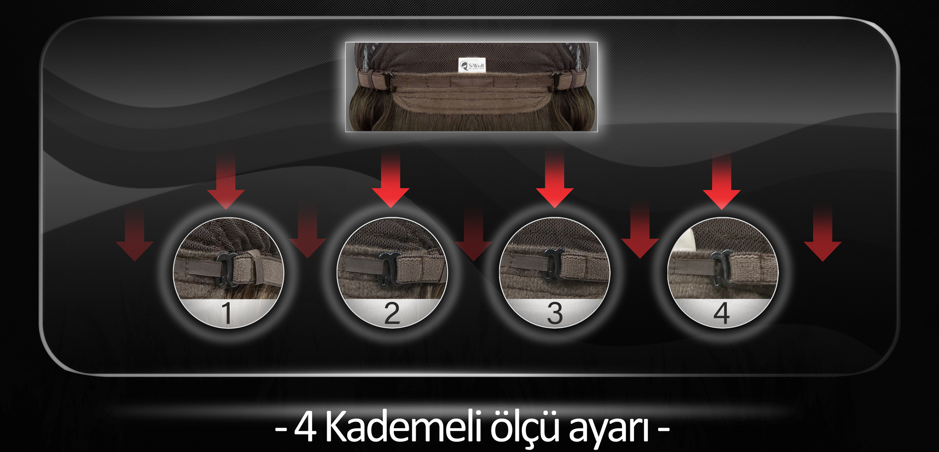 S-Well | Natali Medikal Peruk | 4 Kademeli Ölçü Ayarı