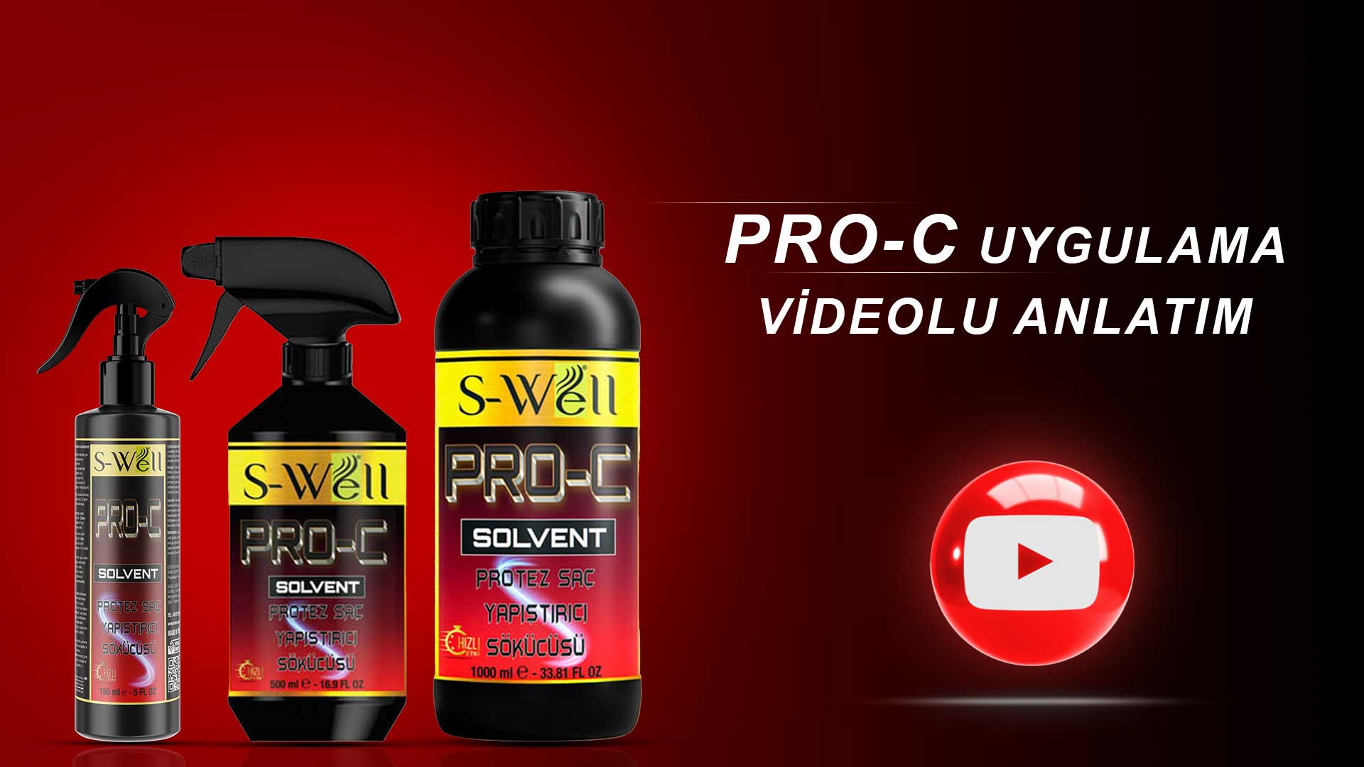 S-Well | Pro-C Solvent Protez Saç Sökücü