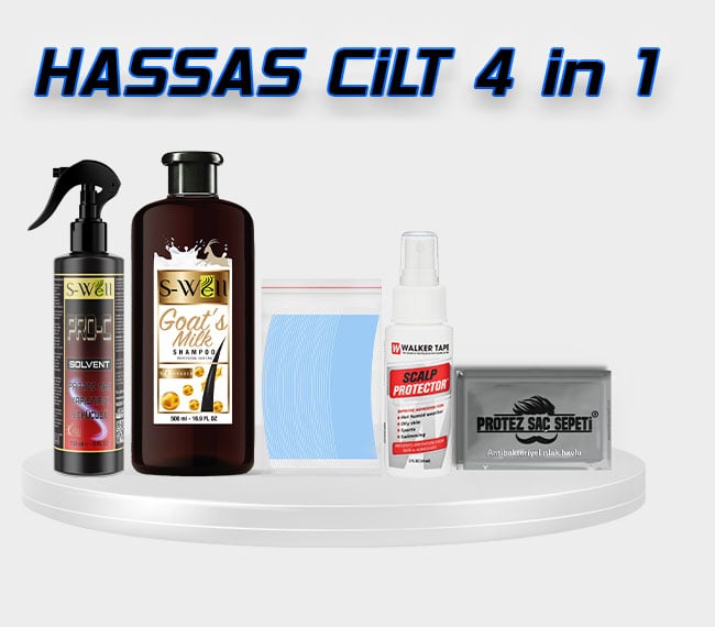 Hassas Ciltlere Özel Protez Saç Bakım Seti