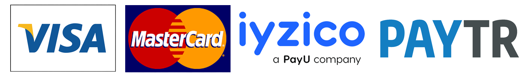 Visa, Mastercard, Iyzico, PayTr